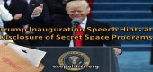 Trump ve své inaugurační řeči naráží na odhalování tajných vesmírných programů