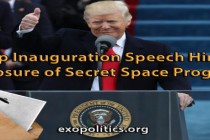Trump ve své inaugurační řeči naráží na odhalování tajných vesmírných programů