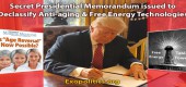 Tajné prezidentské memorandum vydané k tomu, aby odtajnilo technologie proti stárnutí a volnou energii