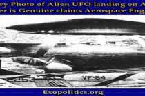 Fotografie námořnictva USA, zobrazující UFO, které přistálo na letadlové lodi, je opravdová, tvrdí letecký inženýr – nekalé informační hry s fotografiemi