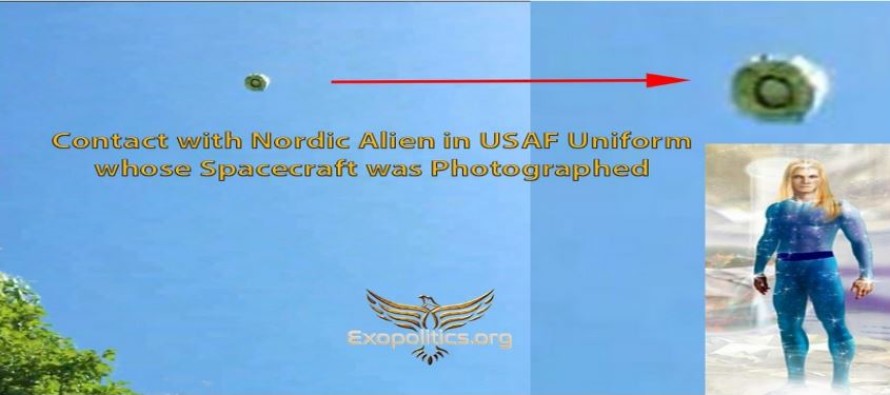 Kontakt s mimozemšťanem Nordikem v uniformě letectva USA, fotografie jeho lodi